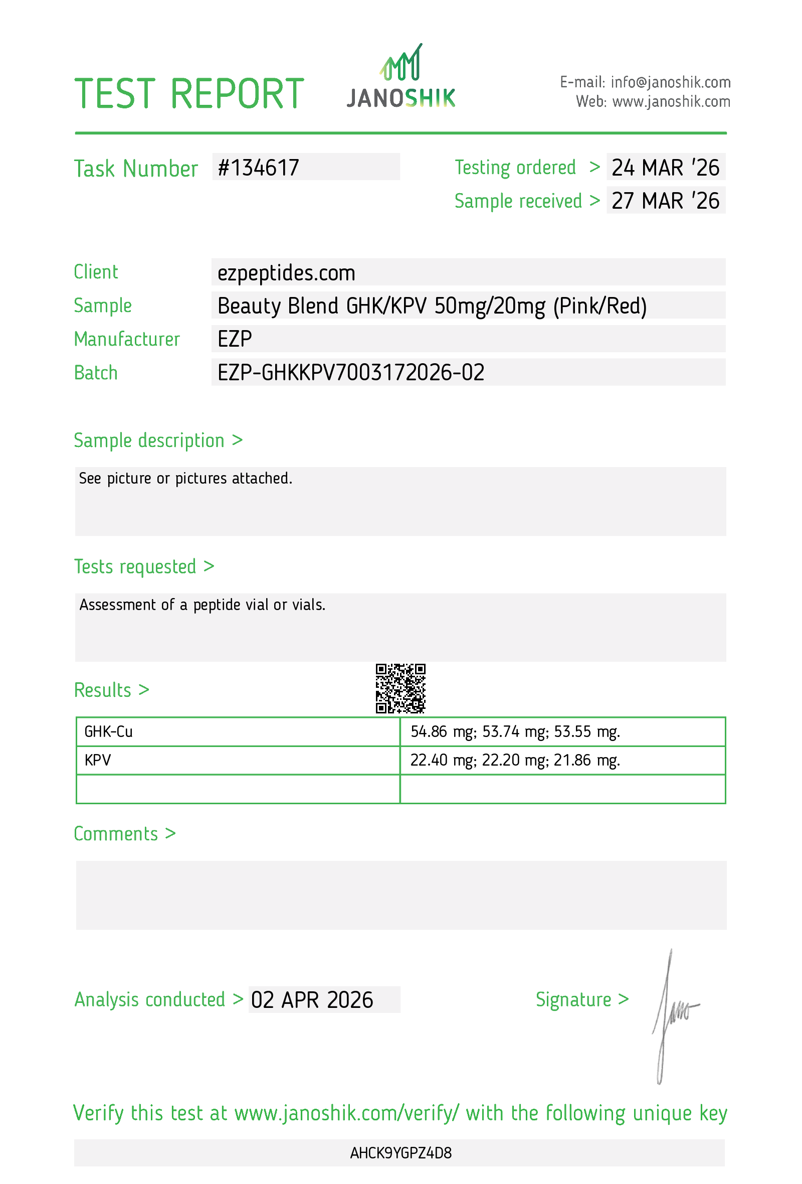 Beauty Blend (GHK-cu/KPV) 50mg/20mg - Image 2