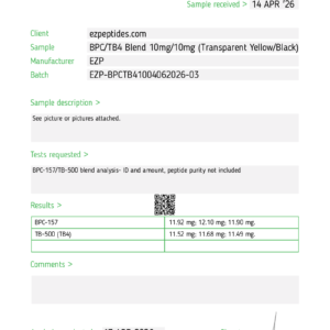 Alternative view of BPC-157 / TB4 Blend 10mg/10mg