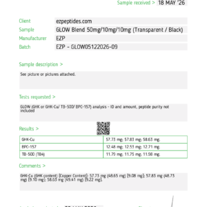 Alternative view of Glow Blend (BPC-157/TB4/GHK-Cu) 70mg