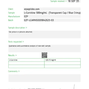 Alternative view of L-Carnitine 500mg-mL (10mL)